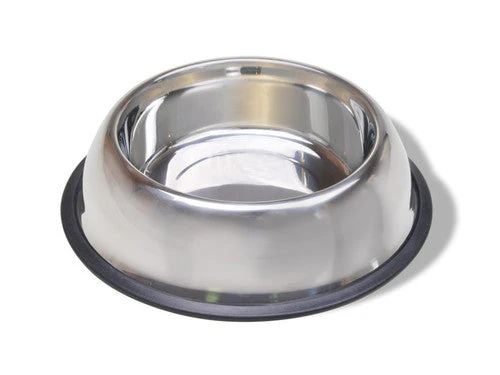 Van Ness Plastics Stainless Steel No-Tip Dish Silver 32oz - Image 2