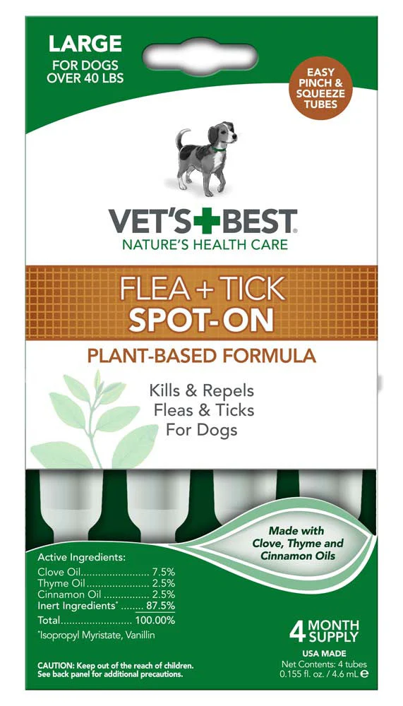 Vet's Best Flea and Tick Spot-On 4.6 ml 4 Count