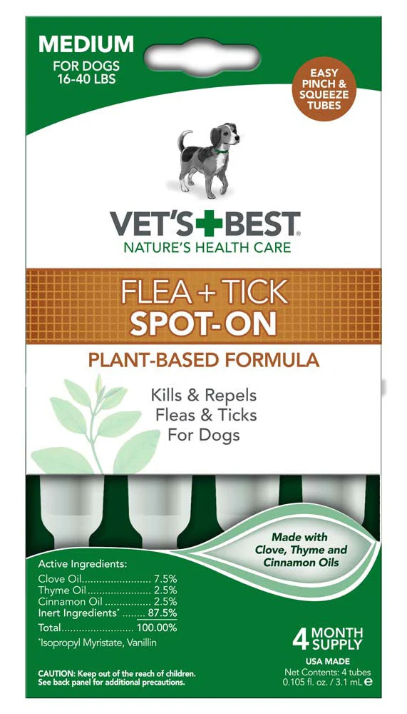 Vet's Best Flea and Tick Spot-On 3.1 ml 4 Count