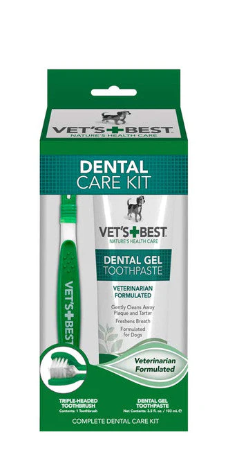 Vet's Best Dental Care Kit with Toothbrush and Gel for Dogs Toothpaste: 3.5 oz - Image 2