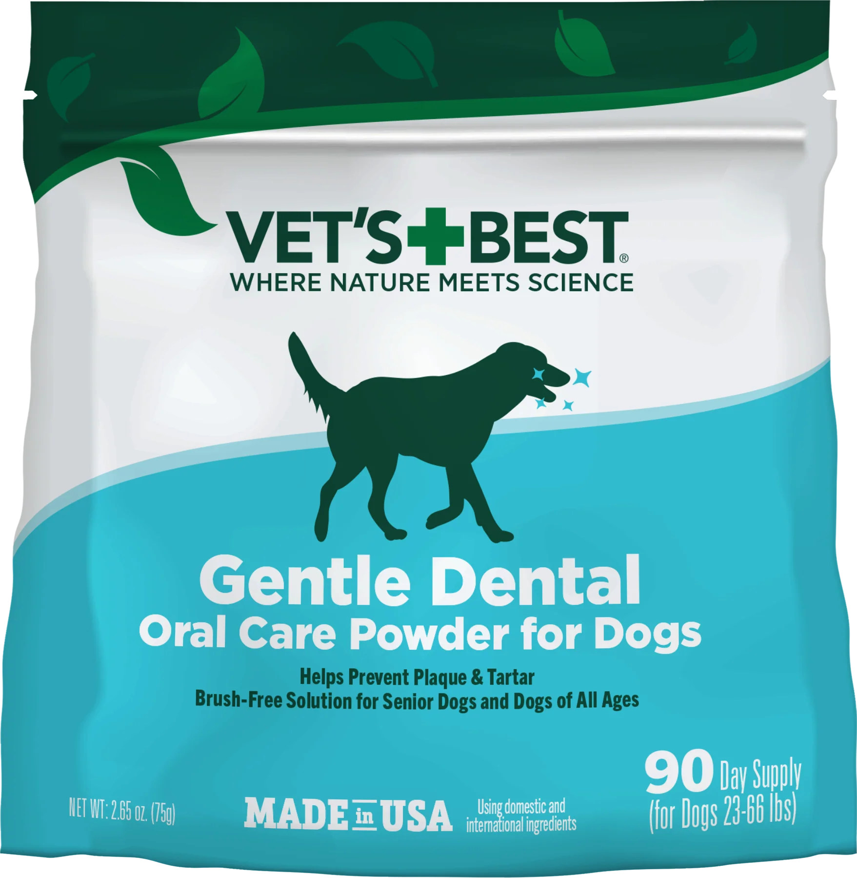 Vet's Best Gentle Dental Oral Care Powder for Dogs 2.65 oz