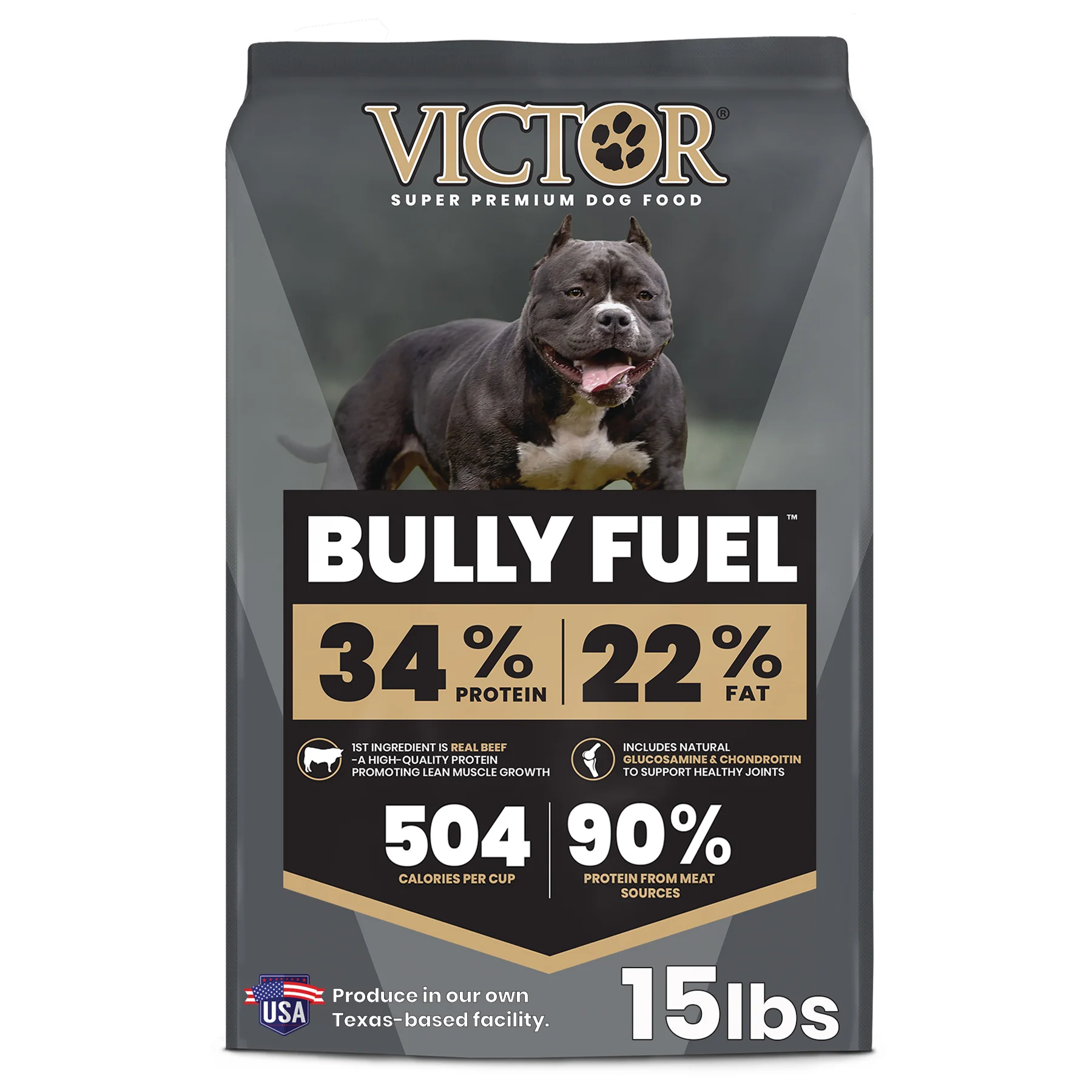 Victor Bully Fuel Dry Dog Food Beef & Chicken 15 lb