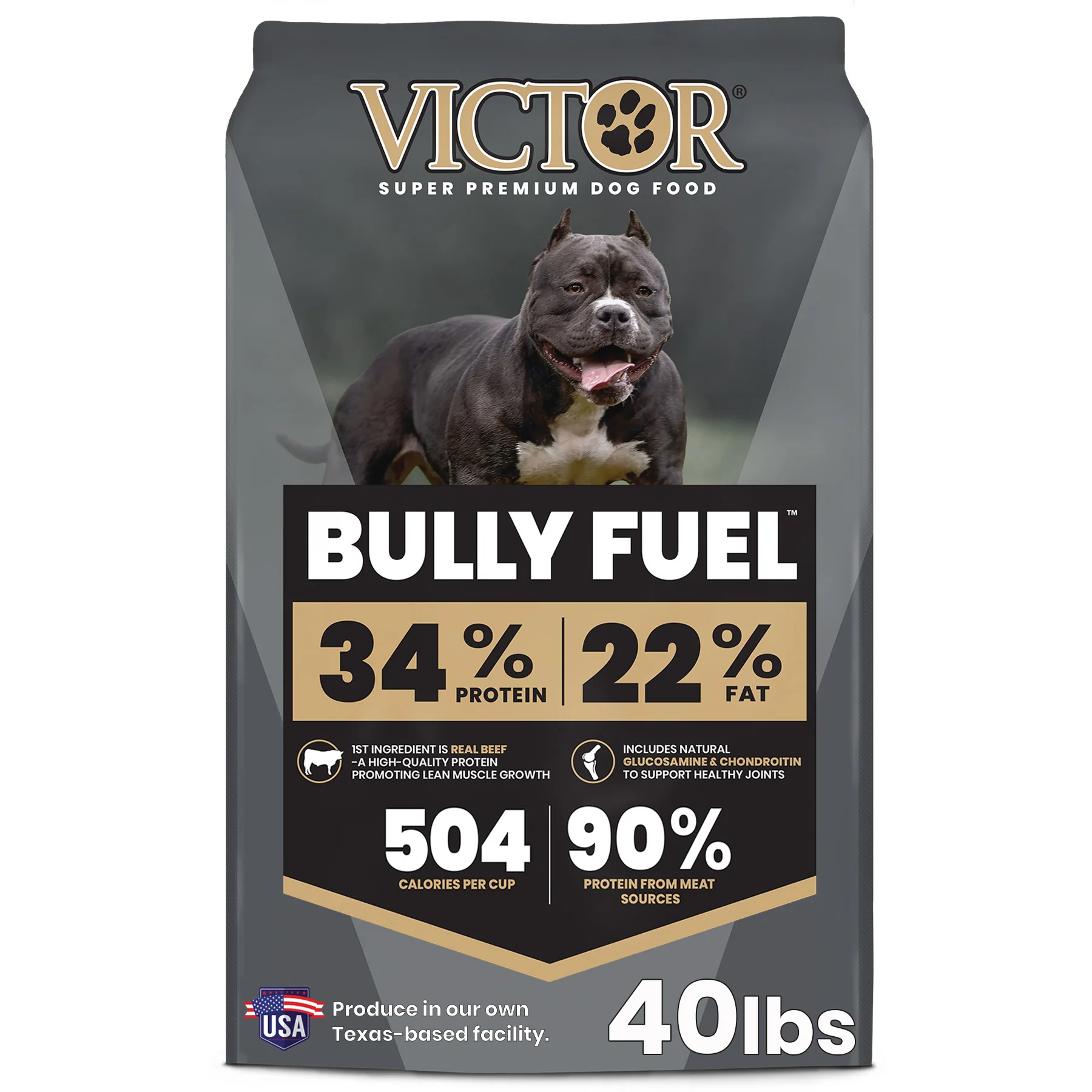 Victor Bully Fuel Dry Dog Food Beef & Chicken 40 lb