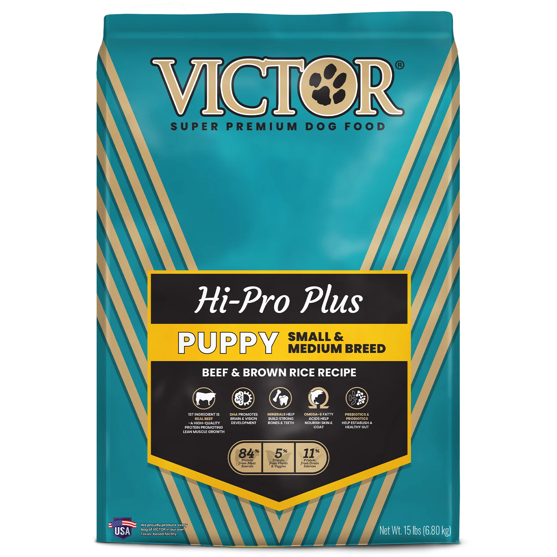 Victor Classic Hi-Pro Plus Small & Medium Breed Dry Puppy Food 15 lb