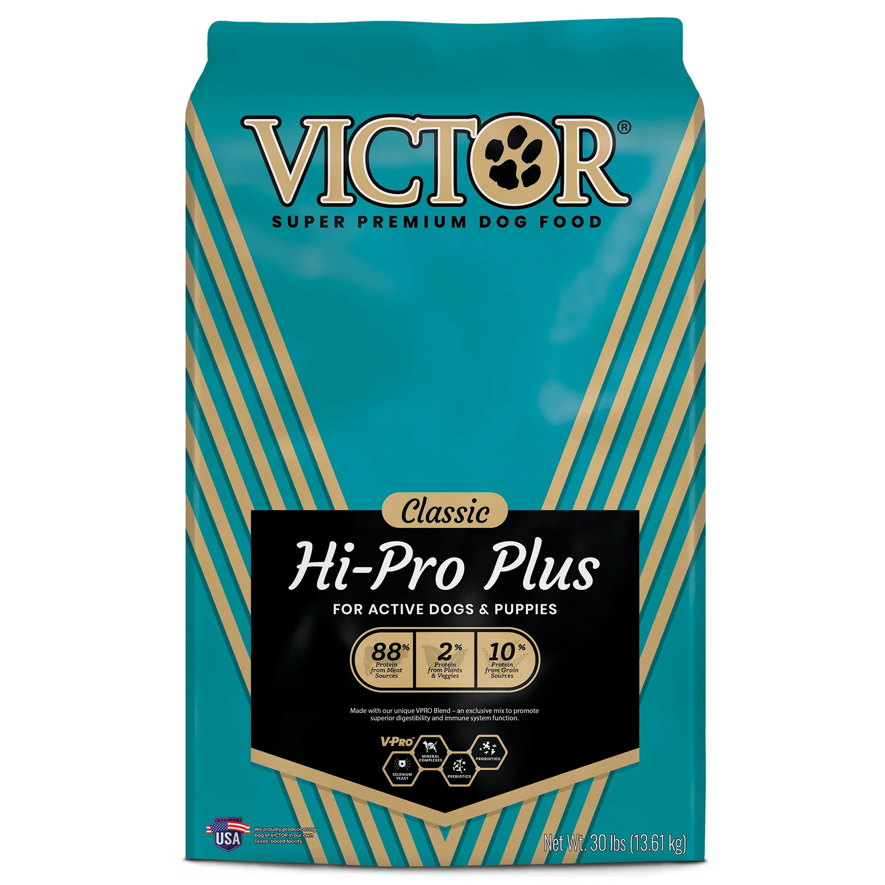 Victor Super Premium Dog Food Classic Hi-Pro Plus Dry Dog Food Beef 30 lb