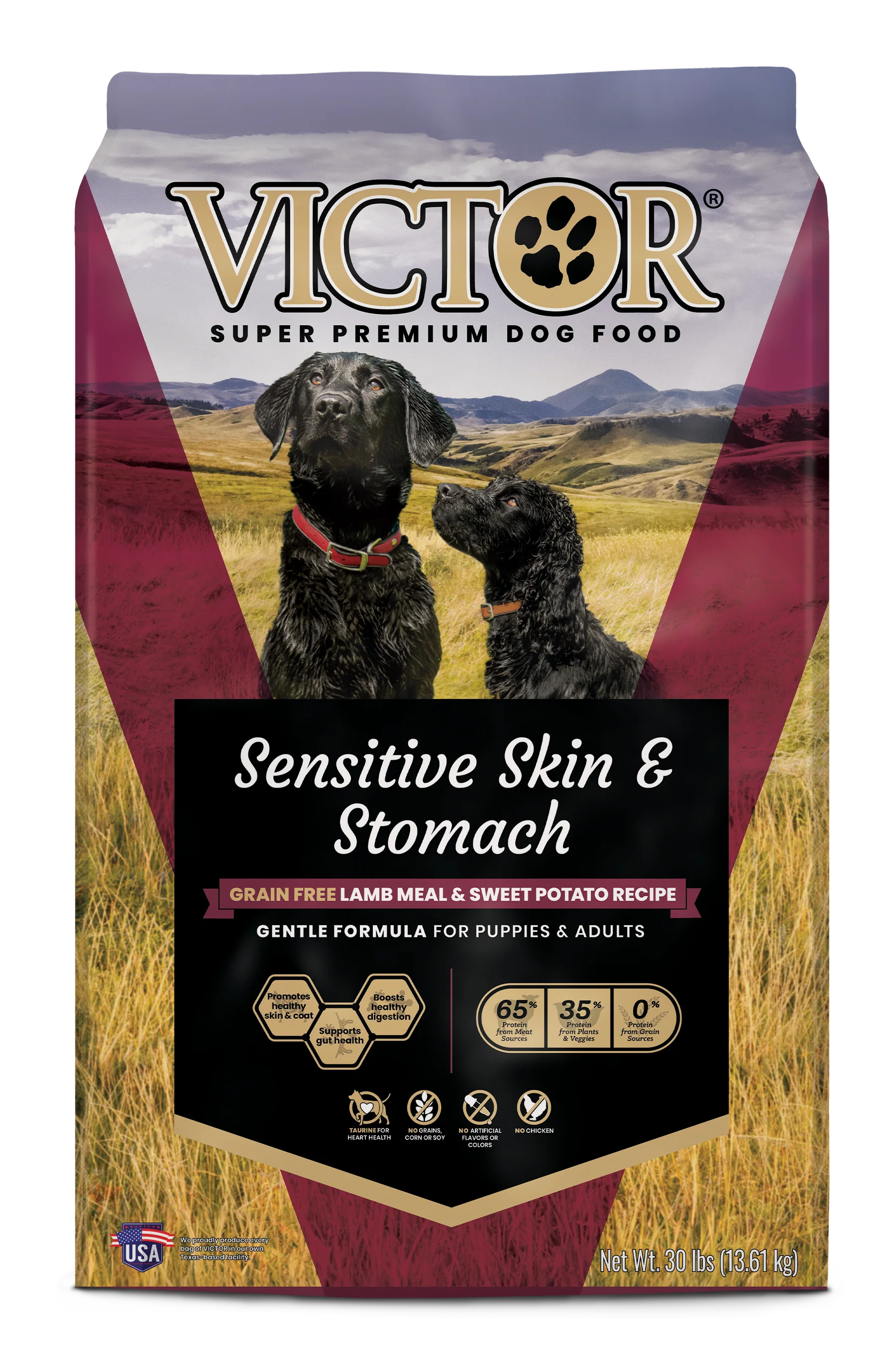 Victor Super Premium Dog Food Sensitive Skin & Stomach Grain Free Lamb & Sweet Potato 30 lb