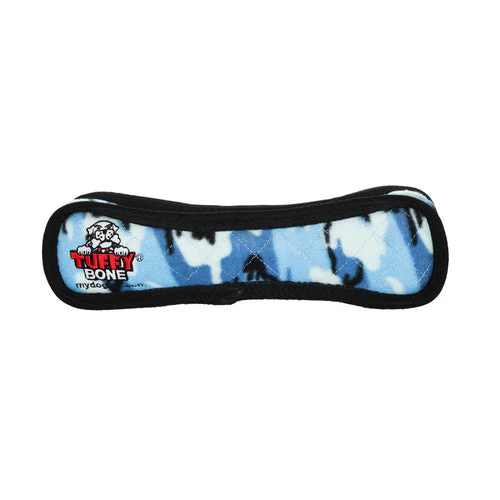 Tuffy Ultimate Bone Durable Dog Toy Blue Camo 13in - Image 2