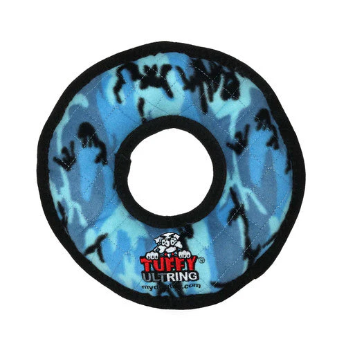 Tuffy Ultimate Ring Durable Dog Toy Blue Camo 11in - Image 2