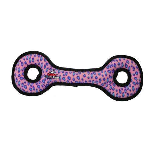 Tuffy Ultimate Tug-O-War Durable Dog Toy Pink Leopard 22in - Image 2