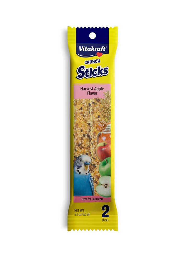 Vitakraft Crunch Sticks Harvest Apple Flavor Parakeet Treat 1.5 oz 2 Count
