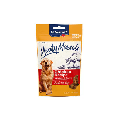 Vitakraft Meaty Morsels Dog Treats Chicken w/Beef & Carrots 4.2 oz - Image 2