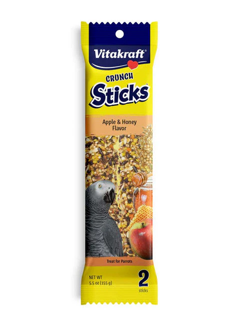 Vitakraft Crunch Sticks Apple & Honey Flavor Parrot Treat 5.5 oz 2 Count - Image 2