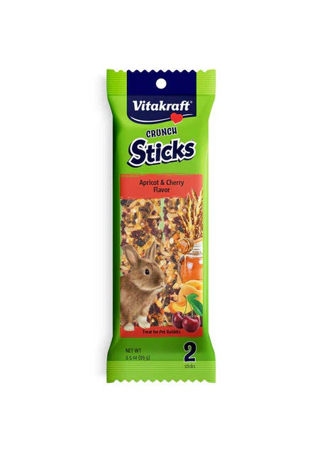Vitakraft Crunch Sticks Rabbit Treats Apricot & Cherry 3.5 oz 2 ct - Image 2