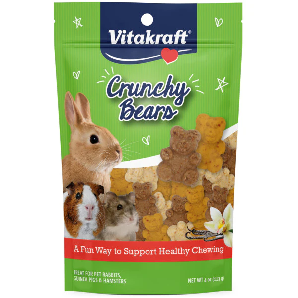 Vitakraft Crunchy Bears Small Animal Treats 4 oz