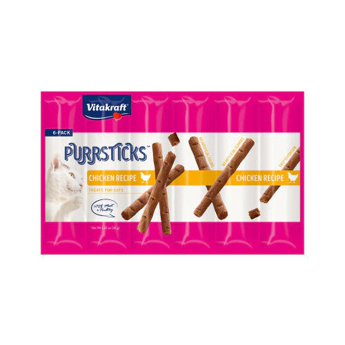 Vitakraft PurrSticks Soft Cat Treats Chicken 10ea 1.26oz 6pk - Image 2