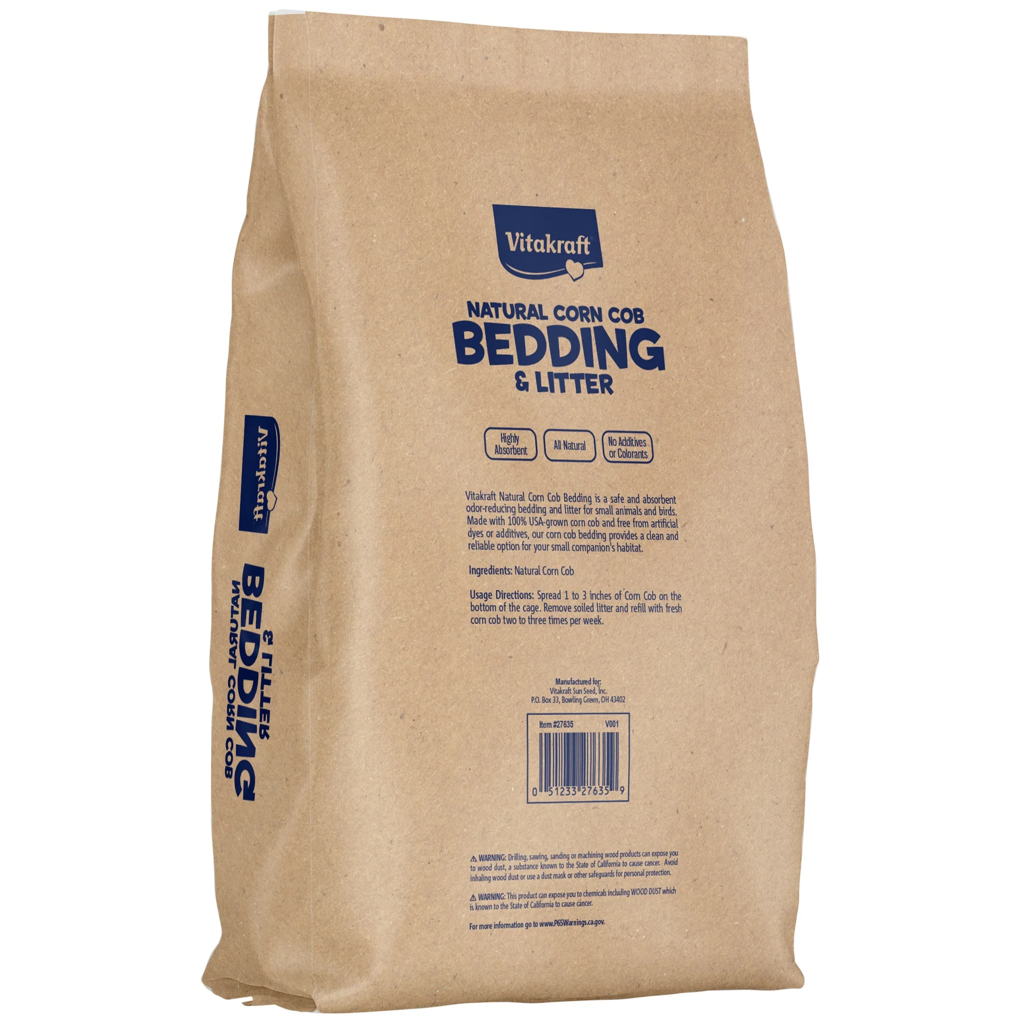 Vitakraft Sunseed Natural Bedding and Litter for Bird/Small Animal 40 lb