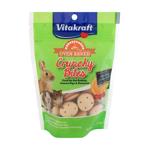 Vitakraft Oven Baked Crunchy Bites Treat for Small Animals Cran-Orange 4 oz - Image 2