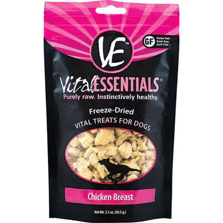 Vital Essentials Freeze-Dried Chicken Breast Dog Treats 2.1 oz - Image 2