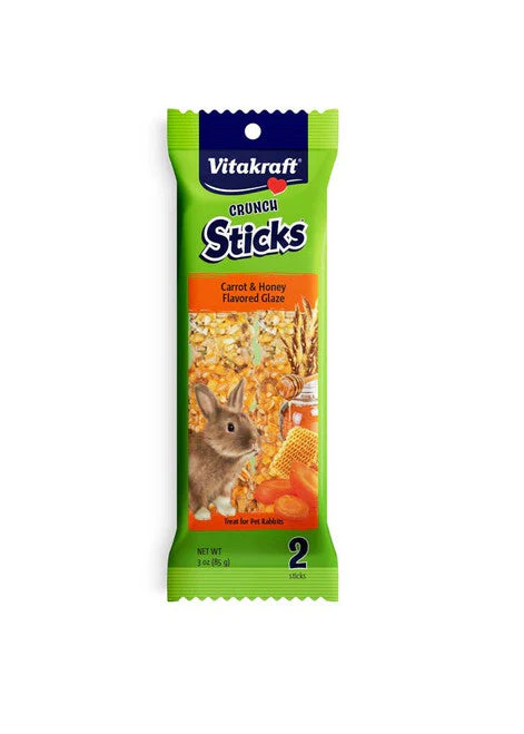 Vitakraft Crunch Sticks Rabbit Treats Carrot & Honey 3 oz 2 ct - Image 2