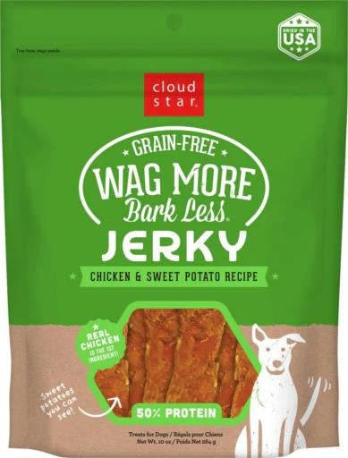 Cloud Star Wag More Bark Less Grain Free Jerky Chicken & Sweet Potato 10 oz. {L+1RR} 938232