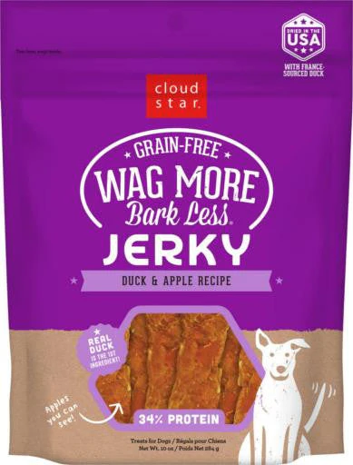 Cloud Star Wag More Bark Less Grain Free Jerky Duck & Apple 10 oz. {L+1} 938233 - Image 2