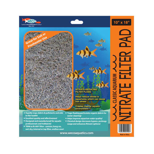 Weco Classic Aquarium Nitrate Filter Pad Grey 10 in x 18 in - Image 2