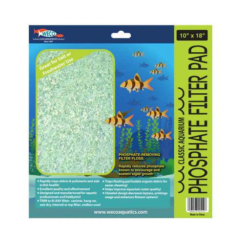 Weco Classic Aquarium Phosphate Filter Pad Green 10 in x 18 in - Image 2