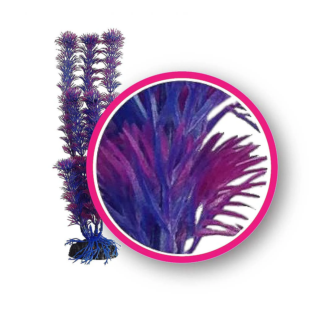 Weco Dream Series Fuschia Fern Aquarium Plant Pink, Purple 12 in