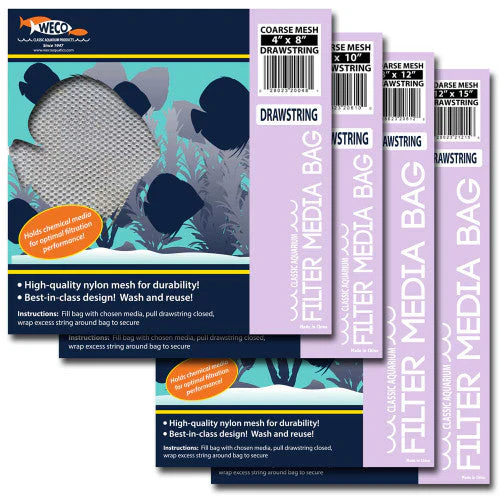 Weco Coarse Mesh Drawstring Filter Media Bag White 8 in x 12 in - Image 2