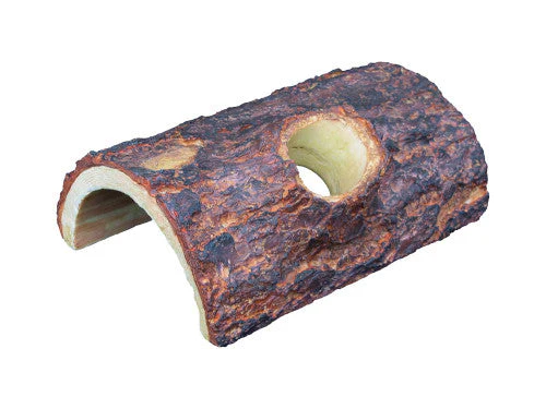 Weco Wecorama Sleepy Hollows Giant Pine Bark Lodge Terrarium Ornament Brown/Yellow MD - Image 2
