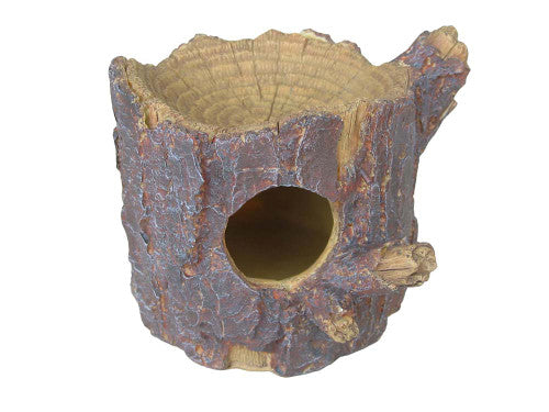 Weco Wecorama Sleepy Hollows Pine Den Lodge Terrarium Ornament with Feeder Gray, Brown - Image 2