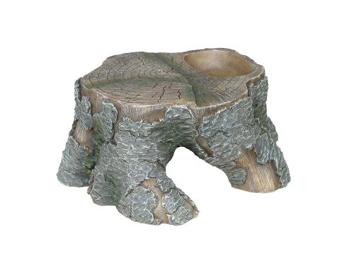 Weco Wecorama Sleepy Hollows Pine Stump Den Terrarium Ornament Gray/Brown MD - Image 2