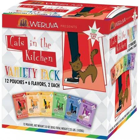 Weruva Grain Free Cats In The Kitchen Pouches Variety Pack-1.3-oz, Case Of 12-{L+x} - Image 2