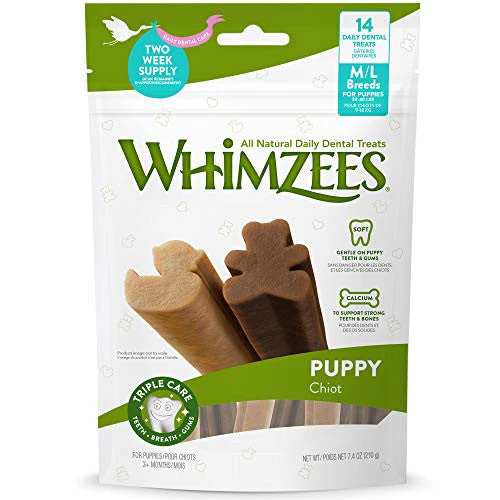 Wellpet Whimzees Puppy M/L Breed Dental Treats 7.5oz {L+1x} 154022 - Image 2