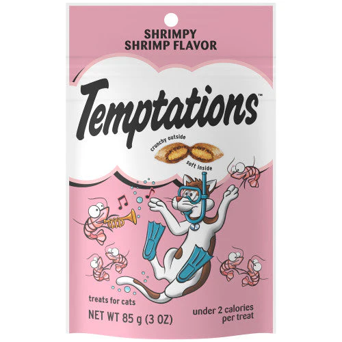 Temptations Classics Crunchy & Soft Adult Cat Treats Shrimpy Shrimp 3oz - Image 2