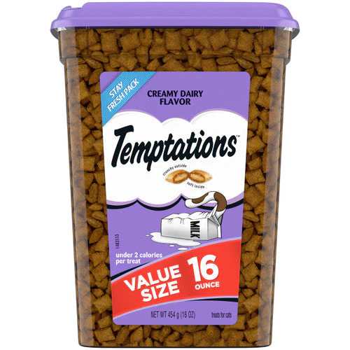 Temptations Classics Crunchy & Soft Adult Cat Treats Creamy Dairy 16oz - Image 2