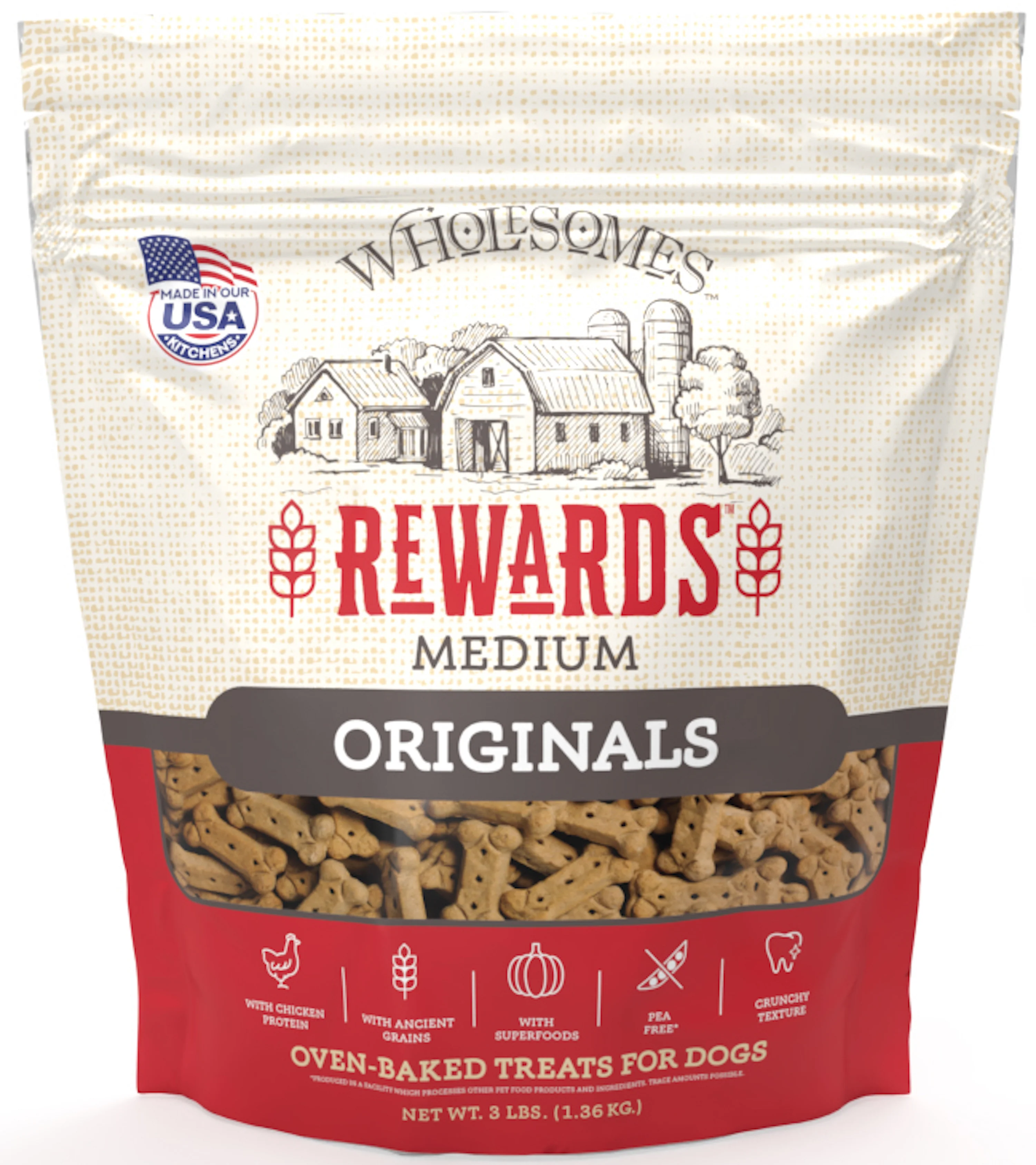 Wholesomes Classic Rewards Dog Treats Original Medium, 3 lb