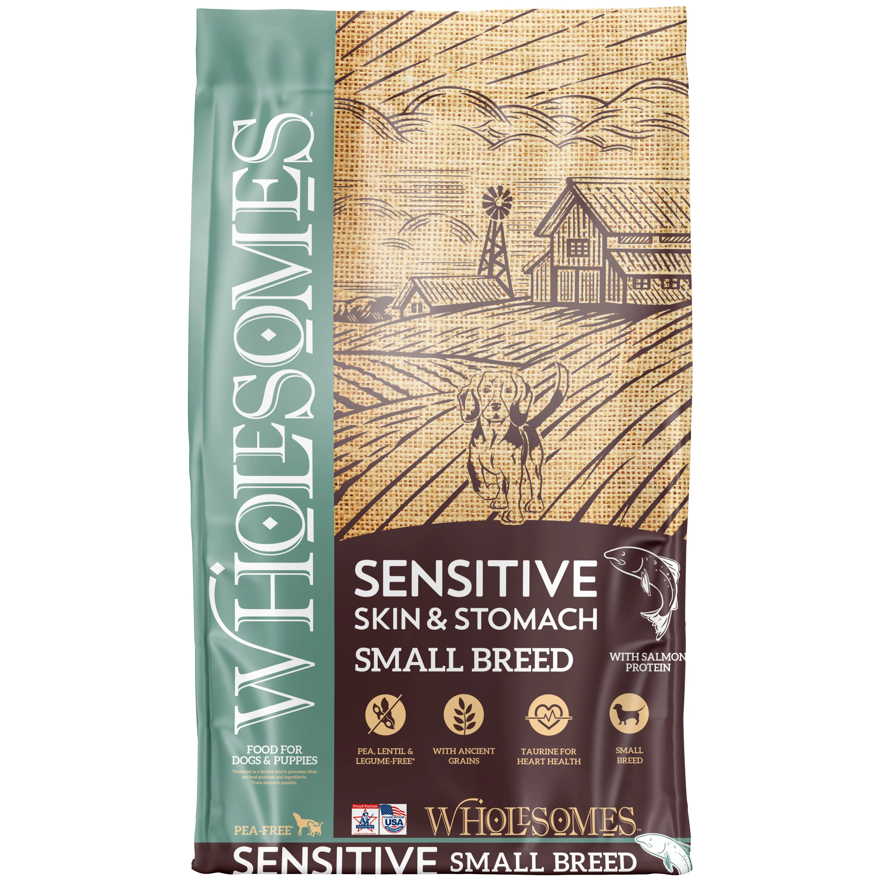 Wholesomes Sensitive Skin & Stomach Small Breed Salmon Dry Dog Food Salmon 12 lb