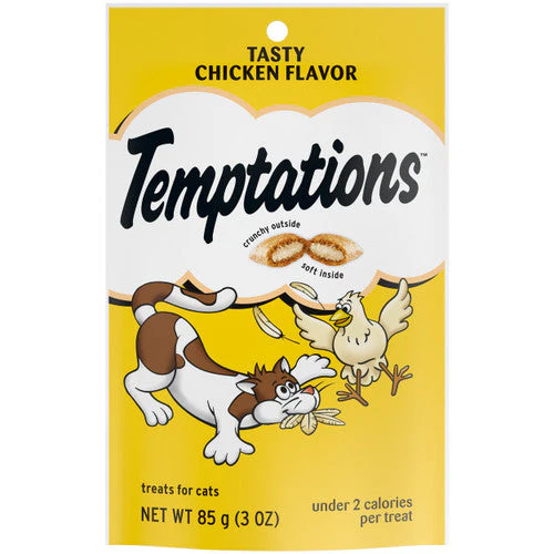 Temptations Classics Crunchy & Soft Adult Cat Treats Tasty Chicken 3oz - Image 2