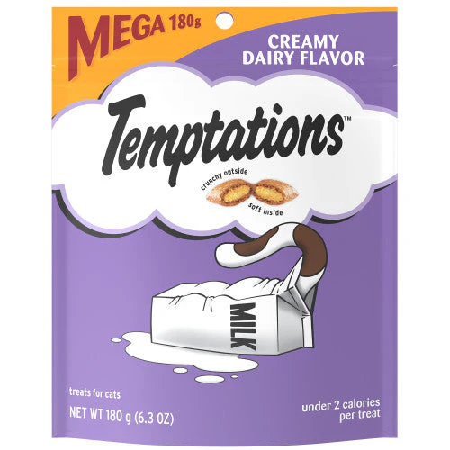 Temptations Classics Crunchy & Soft Adult Cat Treats Creamy Dairy 6.3oz - Image 2