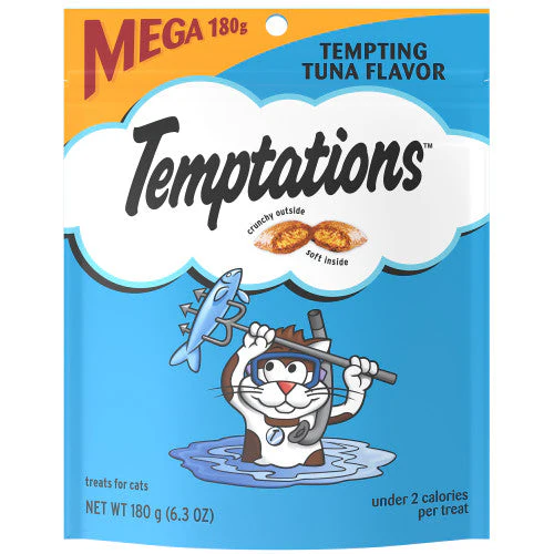 Temptations Classics Crunchy & Soft Adult Cat Treats Tempting Tuna 6.3oz - Image 2