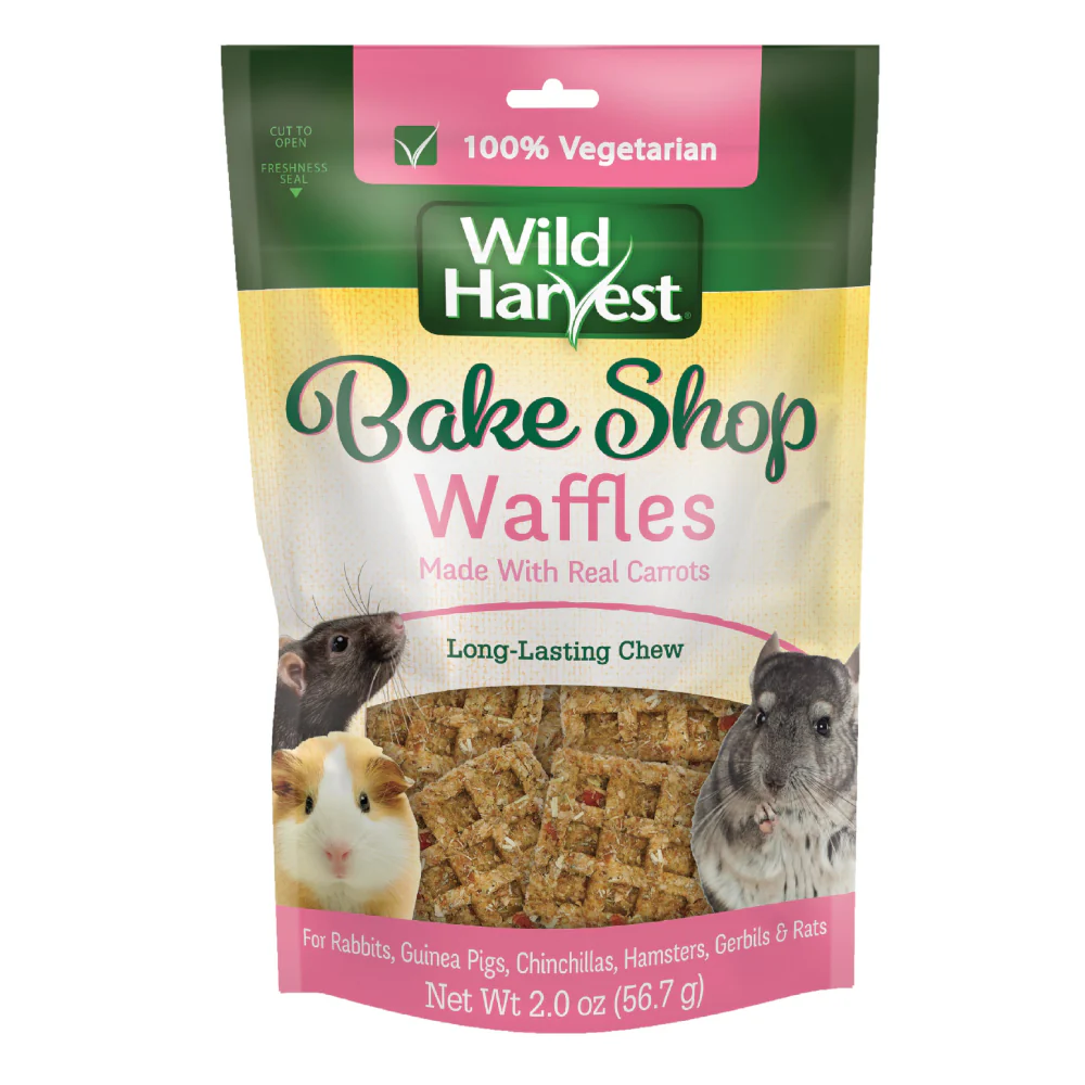 Wild Harvest Bakeshop Waffles Small Animal Chews Real Carrots 2 oz