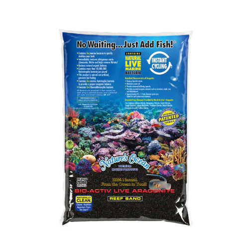 Nature's Ocean Bio-Activ Live Aragonite Black Beach Live Sand 2/20 lb - Image 2