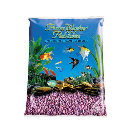 Pure Water Pebbles Premium Fresh Water Coated Aquarium Gravel Burgundy 6/5 lb - Image 2