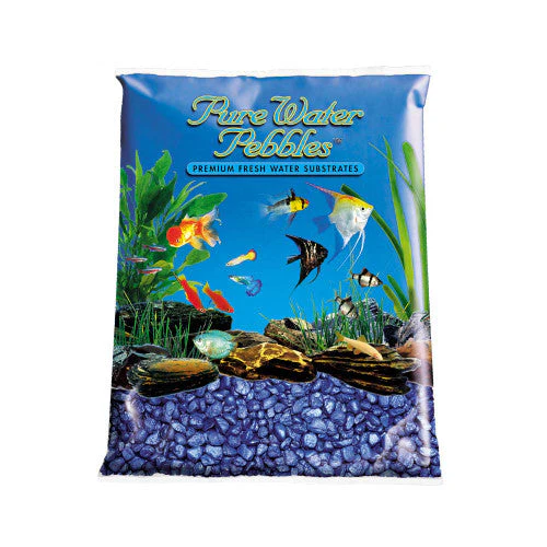 Pure Water Pebbles Premium Fresh Water Frosted Aquarium Gravel Deep Blue 6/5 lb - Image 2