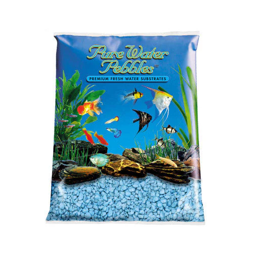 Pure Water Pebbles Premium Fresh Water Coated Aquarium Gravel Heavenly Blue 2/25 lb - Image 2
