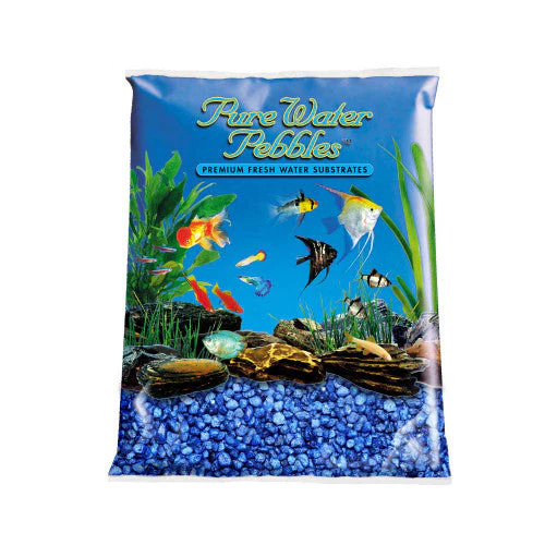 Pure Water Pebbles Premium Fresh Water Coated Aquarium Gravel Marine Blue 6/5 lb - Image 2