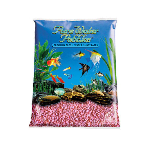 Pure Water Pebbles Premium Fresh Water Coated Aquarium Gravel Neon Pink 6/2 lb - Image 2