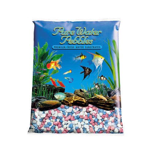 Pure Water Pebbles Premium Fresh Water Frosted Aquarium Gravel Pastel Rainbow 6/5 lb - Image 2
