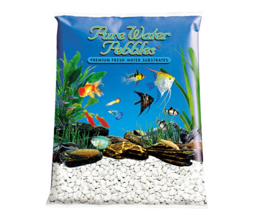 Pure Water Pebbles Premium Fresh Water Frosted Aquarium Gravel Platinum White 6/5 lb - Image 2